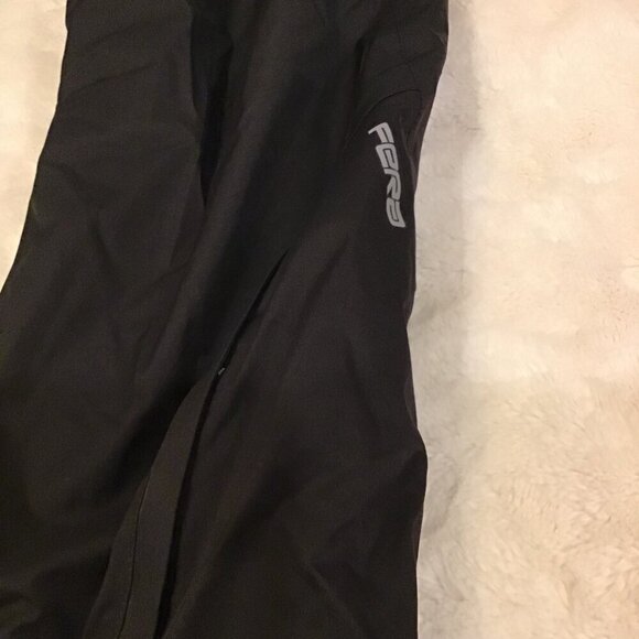 FERA 32R Men’s Ski Snow Pants Black Thermolite Pockets Zip Fly 2-Snap Logo - Picture 7 of 12
